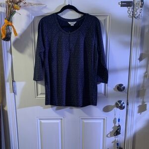 Christopher & Banks Navy Blue Blouse